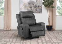 Raelynn Upholstered Power Lift Recliner Chair Grey - Home & Sleep Outlet