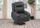 Raelynn Upholstered Power Lift Recliner Chair Grey - Home & Sleep Outlet