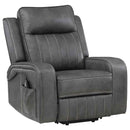 Raelynn Upholstered Power Lift Recliner Chair Grey - Home & Sleep Outlet