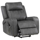 Raelynn Upholstered Power Lift Recliner Chair Grey - Home & Sleep Outlet