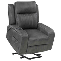 Raelynn Upholstered Power Lift Recliner Chair Grey - Home & Sleep Outlet