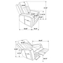 Raelynn Upholstered Power Lift Recliner Chair Grey - Home & Sleep Outlet