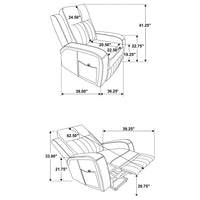 Raelynn Upholstered Power Lift Recliner Chair Grey - Home & Sleep Outlet