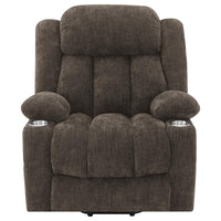 Houston Upholstered Power Lift Recliner Chair Dark Brown - Home & Sleep Outlet