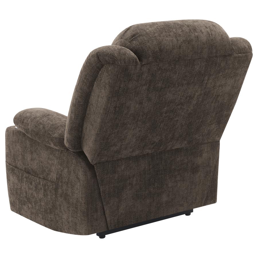 Houston Upholstered Power Lift Recliner Chair Dark Brown - Home & Sleep Outlet