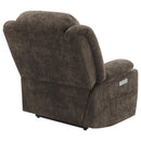 Houston Upholstered Power Lift Recliner Chair Dark Brown - Home & Sleep Outlet