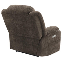 Houston Upholstered Power Lift Recliner Chair Dark Brown - Home & Sleep Outlet