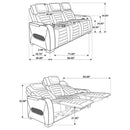 Zuma 2-piece Faux Leather Dual Power LED Sofa Set Black - Home & Sleep Outlet