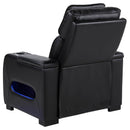 Zuma 3-piece Faux Leather Dual Power LED Sofa Set Black - Home & Sleep Outlet