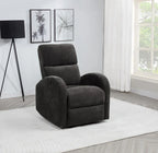 Home & Sleep Outlet - Grant Fabric Upholstered Power Recliner Chair Charcoal Grey