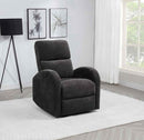 Grant Fabric Upholstered Power Recliner Chair Charcoal Grey - Home & Sleep Outlet