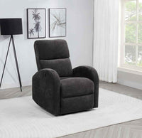 Grant Fabric Upholstered Power Recliner Chair Charcoal Grey - Home & Sleep Outlet