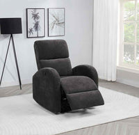 Grant Fabric Upholstered Power Recliner Chair Charcoal Grey - Home & Sleep Outlet