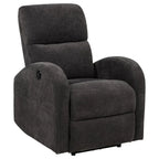 Home & Sleep Outlet - Grant Fabric Upholstered Power Recliner Chair Charcoal Grey
