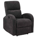 Grant Fabric Upholstered Power Recliner Chair Charcoal Grey - Home & Sleep Outlet