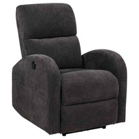 Grant Fabric Upholstered Power Recliner Chair Charcoal Grey - Home & Sleep Outlet