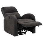 Home & Sleep Outlet - Grant Fabric Upholstered Power Recliner Chair Charcoal Grey
