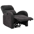 Grant Fabric Upholstered Power Recliner Chair Charcoal Grey - Home & Sleep Outlet