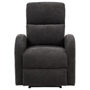 Grant Fabric Upholstered Power Recliner Chair Charcoal Grey - Home & Sleep Outlet