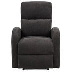 Home & Sleep Outlet - Grant Fabric Upholstered Power Recliner Chair Charcoal Grey