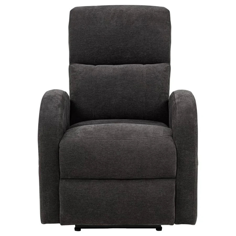 Home & Sleep Outlet - Grant Fabric Upholstered Power Recliner Chair Charcoal Grey