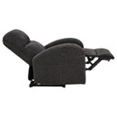 Grant Fabric Upholstered Power Recliner Chair Charcoal Grey - Home & Sleep Outlet