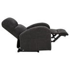Home & Sleep Outlet - Grant Fabric Upholstered Power Recliner Chair Charcoal Grey