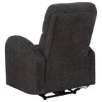 Home & Sleep Outlet - Grant Fabric Upholstered Power Recliner Chair Charcoal Grey