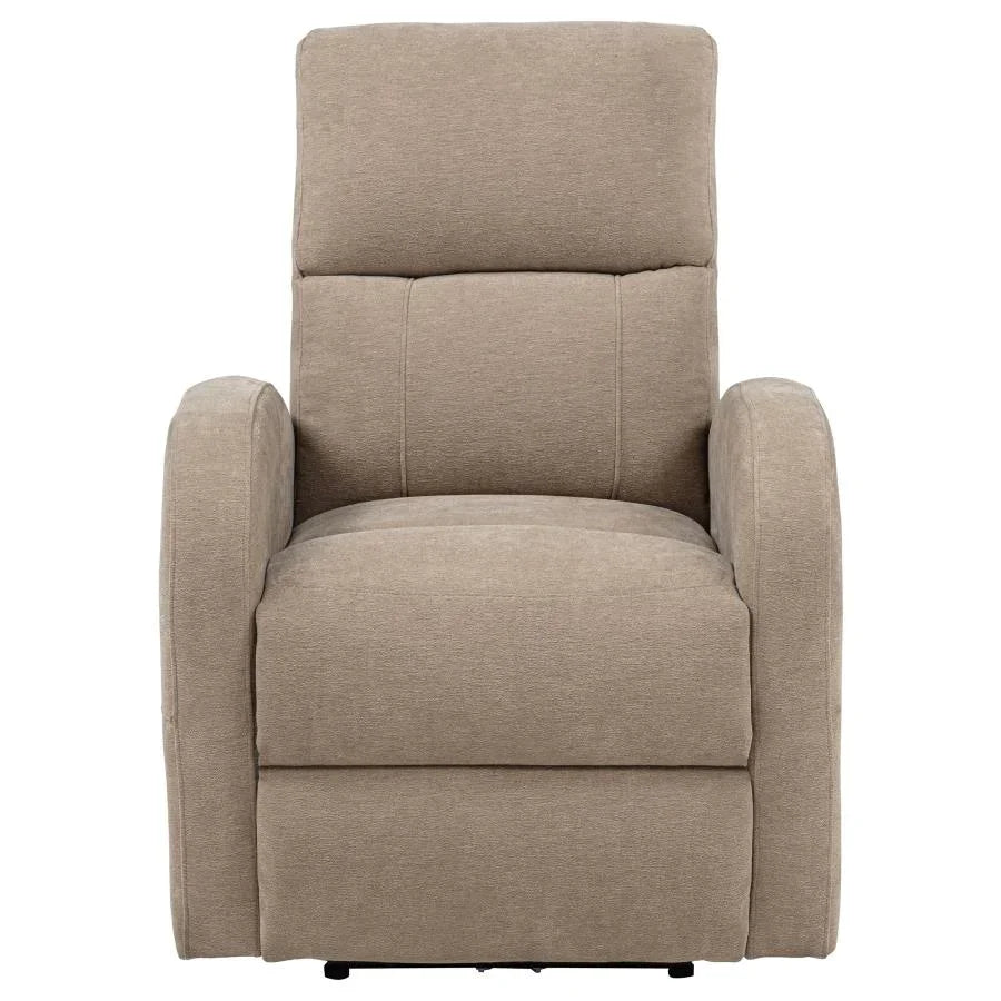 Home & Sleep Outlet - Grant Fabric Upholstered Power Recliner Chair Camel