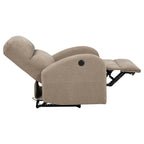 Home & Sleep Outlet - Grant Fabric Upholstered Power Recliner Chair Camel