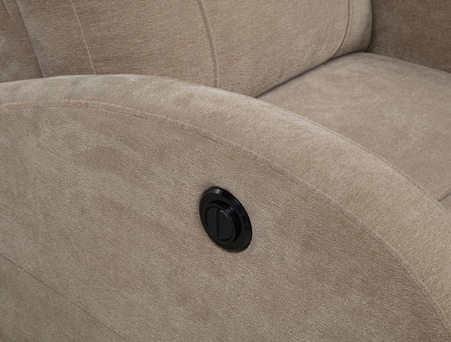 Home & Sleep Outlet - Grant Fabric Upholstered Power Recliner Chair Camel