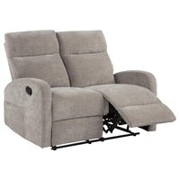 Hamilton 2-piece Chenille Manual Reclining Sofa Set Sand - Home & Sleep Outlet