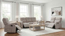 Hamilton 3-piece Chenille Manual Reclining Sofa Set Sand - Home & Sleep Outlet