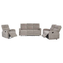 Hamilton 3-piece Chenille Manual Reclining Sofa Set Sand - Home & Sleep Outlet