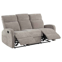 Hamilton 3-piece Chenille Manual Reclining Sofa Set Sand - Home & Sleep Outlet