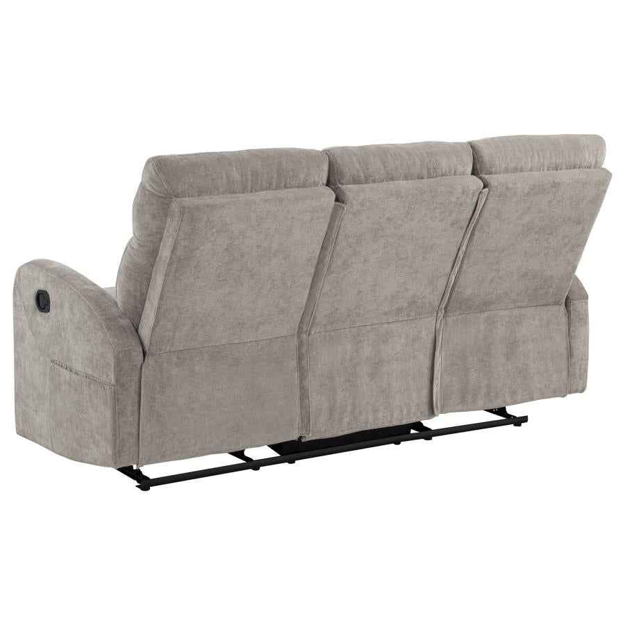 Hamilton 3-piece Chenille Manual Reclining Sofa Set Sand - Home & Sleep Outlet