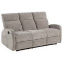 Hamilton Chenille Manual Reclining Sofa Sand - Home & Sleep Outlet