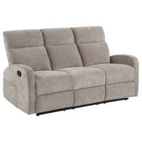 Hamilton Chenille Manual Reclining Sofa Sand - Home & Sleep Outlet