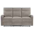 Hamilton Chenille Manual Reclining Sofa Sand - Home & Sleep Outlet