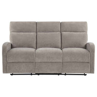 Hamilton Chenille Manual Reclining Sofa Sand - Home & Sleep Outlet