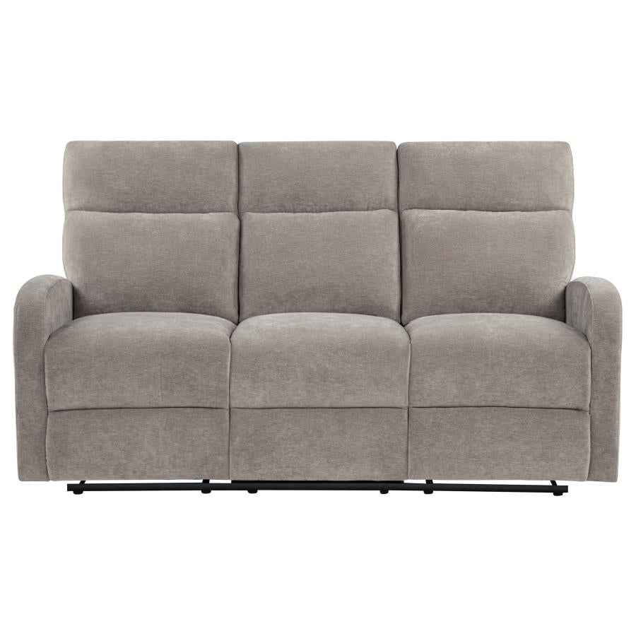 Hamilton Chenille Manual Reclining Sofa Sand - Home & Sleep Outlet