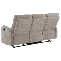 Hamilton Chenille Manual Reclining Sofa Sand - Home & Sleep Outlet