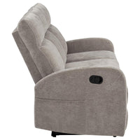 Hamilton Chenille Manual Reclining Sofa Sand - Home & Sleep Outlet