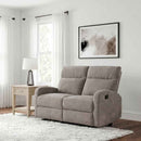 Hamilton Chenille Manual Reclining Loveseat Sand - Home & Sleep Outlet