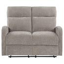 Hamilton Chenille Manual Reclining Loveseat Sand - Home & Sleep Outlet