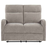 Hamilton Chenille Manual Reclining Loveseat Sand - Home & Sleep Outlet