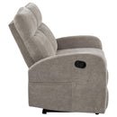 Hamilton Chenille Manual Reclining Loveseat Sand - Home & Sleep Outlet