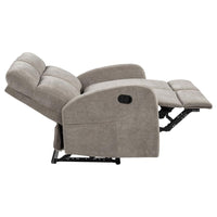 Hamilton Chenille Manual Reclining Loveseat Sand - Home & Sleep Outlet