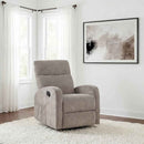 Hamilton Chenille Manual Recliner Sand - Home & Sleep Outlet