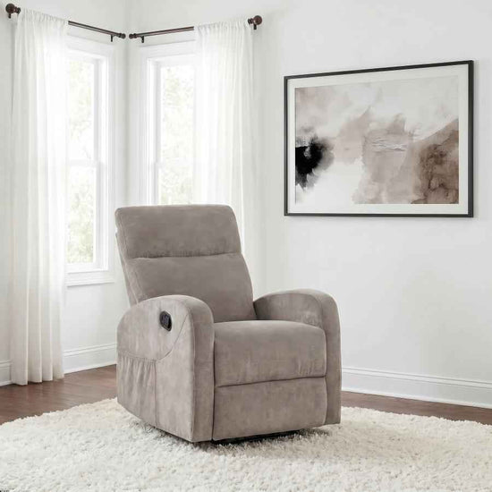 Hamilton Chenille Manual Recliner Sand